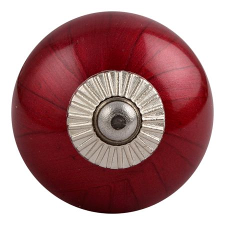 Neon Cherry Silver Fitting Ceramic Knob